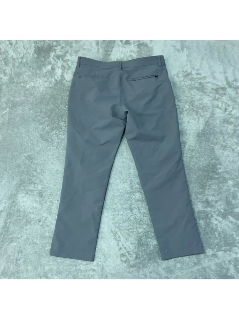 Banana Republic Flat Front Tech Pants Men's 34x29 Gray  Polyester